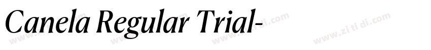 Canela Regular Trial字体转换